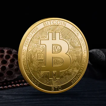 Nov izdelek bitcoin spominski kovanec zunanje trgovine zlati in srebrni kovanec virtualna valuta tuja valuta kovinske obrti