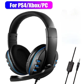 3,5 mm Žične Slušalke Gaming Slušalke Igralec Igra Slušalke z Mikrofon Nadzor Glasnosti za PS4 Play Station 4 X Box En PC