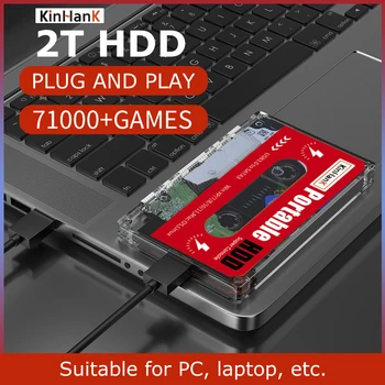 Kinhank 2T Prenosni Retro igre na Srečo HDD SATA 3 Z 71000+Igra Plug&Play 108+ Emulators Za PS3/PS2/WII/WIIU Za PC/Windows/Mac OS