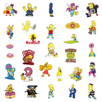 10/30/50 Kos Anime Simpsons, Grafiti Nalepke Nepremočljiva Pvc Nalepke za Prtljago Prenosni Telefon Kitara Nalepke Nalepke Otrok Igrača