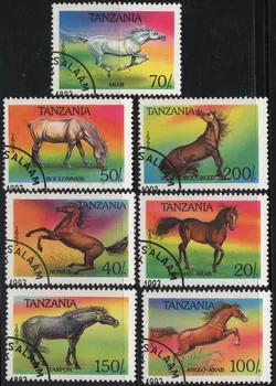 7Pcs/Set Tanzanija Post Znamk 1993 Konj Uporabljajo po Označeni Poštnih Znamk za Zbiranje