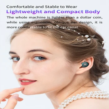 Brezžična Tehnologija Bluetooth 5.0 Čepkov Z Mikrofonom Slušalke Mini Ročaji Očal Zmanjšanje Hrupa Slušalke Poslovnih Slušalke Za Samsung