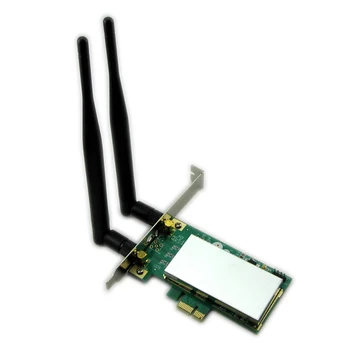 Brezžično Kartico WiFi kartico Mini PCI Express, na Namizje PCIe vmesniško Kartico 2 Antena za Brezžično Omrežno Kartico Bluetooth, združljiva Pretvornik