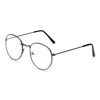 Moda Krog Velikimi Očali Okvir Moški Ženske Barva Kovinskih Optika Očala Okvirji Za Očala Na Recept
