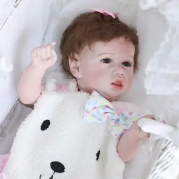 Bebes lutka s 56 CM mehko polno telo silicone ročno izdelana podrobna slikarstvo zbirateljskih rebborn baby doll lahko kopel
