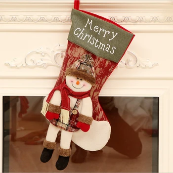 Božič Nogavice Božična Darila za Otroke Candy Bag Velike Božične Nogavice Božič Obesek, Okrasni Material