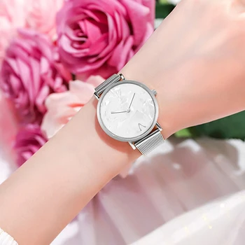 Luksuzni Ustvarjalne Ženske Ure Moda Srebro Watch Minimalističen Očesa Pasu Elegantne Dame Watch Ženske Ure Reloj Mujer