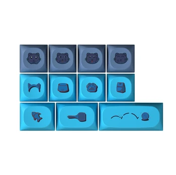 IDOBAO MA PBT Keycaps modra mačka temo po meri MX mehanske tipkovnice keycaps prilagodijo Melody96, Kira96, Tada68, KBD75