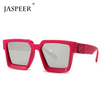 JASPEER Kvadratnih sončna Očala Ženske Moški Luksuzne blagovne Znamke Oblikovalec Letnik UV400 Vožnje Prevelik Punk sončna Očala Moški Modni Očala