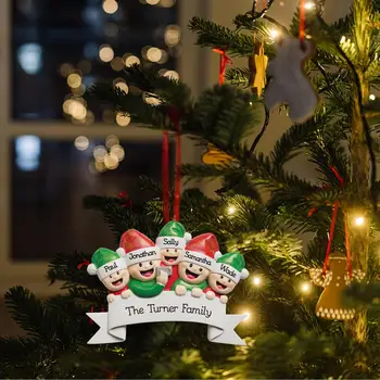 Božični Okraski Okraski Za Božična Drevesa Za Družino Obesek Za 2-6 Ime Po Meri