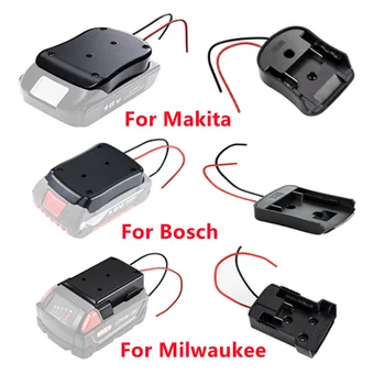 Baterija Adapter Za Bosch Za Makita Za Milwaukee 18V Dock Priključek za Napajanje Z 14 Awg Žice, Priključki Adapter Orodje Pribor