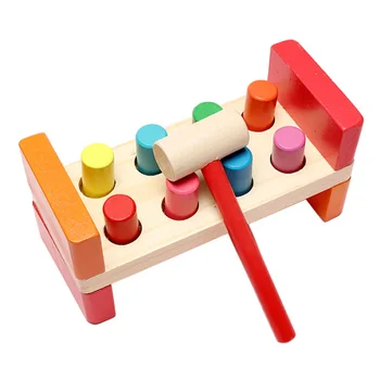 Lesene Razbijanje Klop S Kladivom Malčka Igrače 2 3 4 5 6 Letih Izobraževalne Baby Houten Speelgoed Montessori