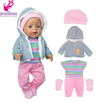 43 cm Baby Doll Oblačila Plašč Obleka Komplet za 17 palčni Baby Doll Obleke, Igrače Lutka Nosi Dodatki