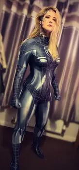 Black Cat Symbiote Mary Jane Cosplay Kostum Halloween Ženski MJ Superheroj Kostumi Za Odrasle/Otroci Brezplačna dostava