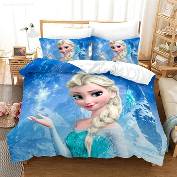 Zamrznjeno Otrok Posteljnino Anna Elsa Odeja Kritje Disney Rjuhe Kritje Nastavite Pillowcases Božič Posteljnina Določa Twin Kraljica Kralj Velikost