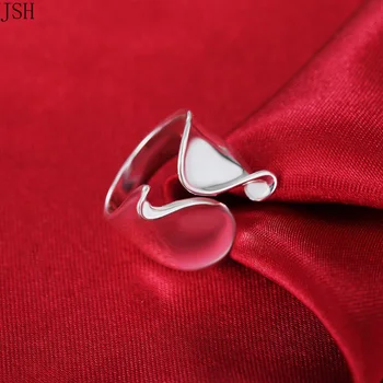 Lepe Lep valentinov darilo SREBRN prstan vroče srčkan plemenito precej moda Poročni srebrna barva ženske Lady Obroč, nakit, LR076