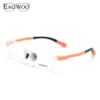 Eagwoo Silicij Mehko Očala Otrok Optični Okvir Fant Dekle Sepectacle z Golo Vizijo Leče Jasno Spektakel Roza 29005