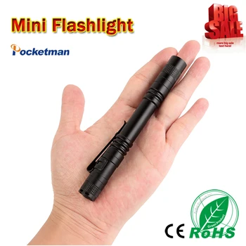 Zk50 Pen Light Mini Prenosni LED Svetilko, Baklo XPE-R3 Flash Svetlobe 1000LM Lov Kamp Svetilka Za 2xAAA baterije