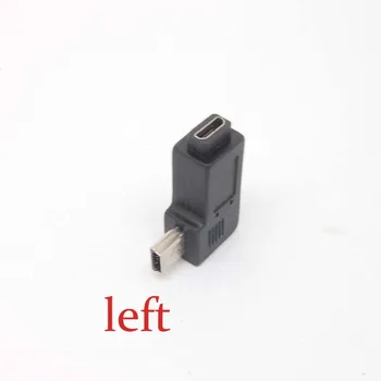 Mini USB Tip A moški priključek Mikro USB B ženski za 90 Stopinj v desno/levo, Kotni Adapter Brezplačna dostava