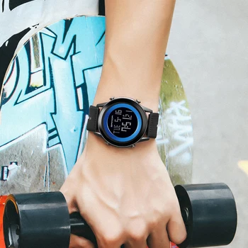 Sanda Moške Watch Šport Trend LED Elektronski ročno uro Preprost Shockproof ABS Primeru Študent Ženske Ultra Tanek Digitalni Watch 2021