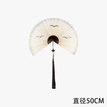 Novi Kitajski slog železa fan oblike z tassel dekoracijo sten razkošje svetlobe dnevna soba v ozadju stene dekor