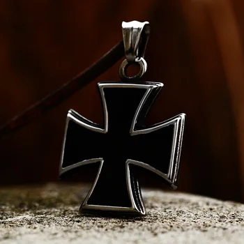 Jekla vojak iz nerjavečega jekla klasičnih križ obesek ogrlica priljubljena Nemčija edinstveno moški nakit
