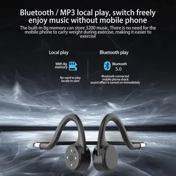 2021 Nove X5 Kostne Prevodnosti Slušalke IPX8 Nepremočljiva Potapljanje, Plavanje Slušalke Z Mikrofon Vgrajen za Shranjevanje 8G MP3 Predvajalnik