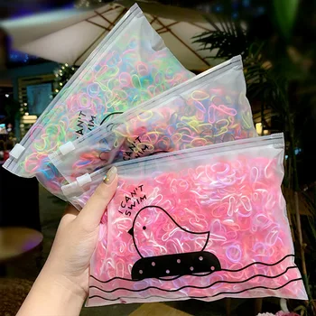 1000pcs/Paket Dekleta Candy Barve za Enkratno uporabo Elastični Trakovi za Lase Čop Imetnik Scrunchies Otroci gumico dekleta Lase Pribor