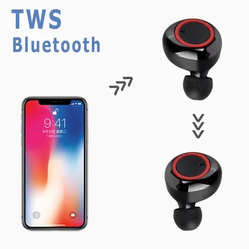 Y50 TWS Bluetooth Brezžične Slušalke za Pametni telefon TWS Brezžične Slušalke Čepkov Stereo Gaming Slušalke Z Polnjenje Box