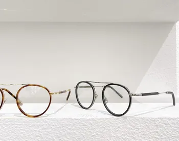 Titanium v Kovinski Spektakel Okvir Retro Krog Optična Očala za Moške in Ženske Kratkovidnost Recept Gradient Branje Očala PUPIK